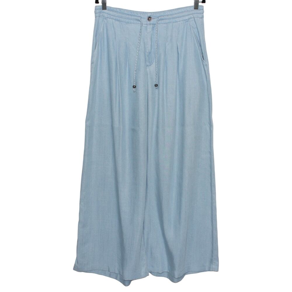 Guess Wide Leg Pant Light Blue Size Large - Picture 2 of 7